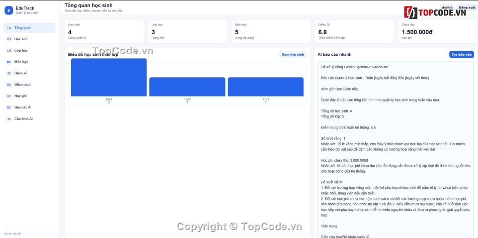 Website quản lý,Website quản lý học sinh,quản lý